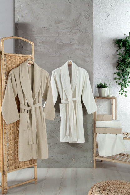 Fiesta Bornoz Seti Kopanaki Güpürlü Bukle 6 Parça