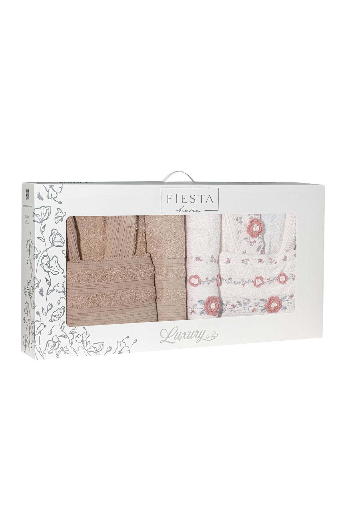 Fiesta Bornoz Seti Luxury El İşi Nakışlı 6 Parça