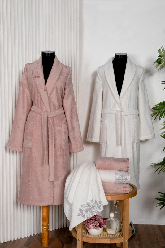 Fiesta Bornoz Seti Süzene Bambu Nakışlı 6 Parça