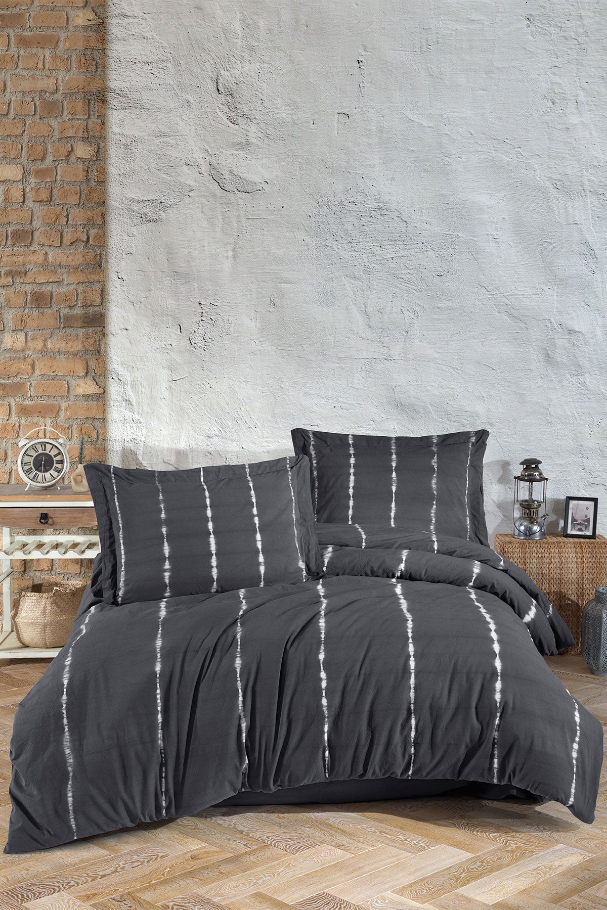 Fiesta Çift Kişilik Nevresim Takımı Hasna Natural Batik