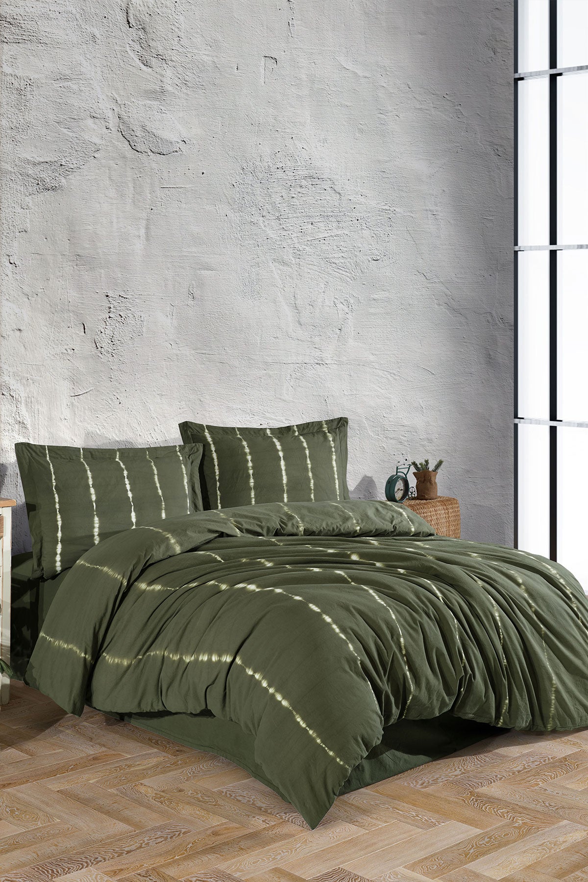 Fiesta Çift Kişilik Nevresim Takımı Hasna Natural Batik
