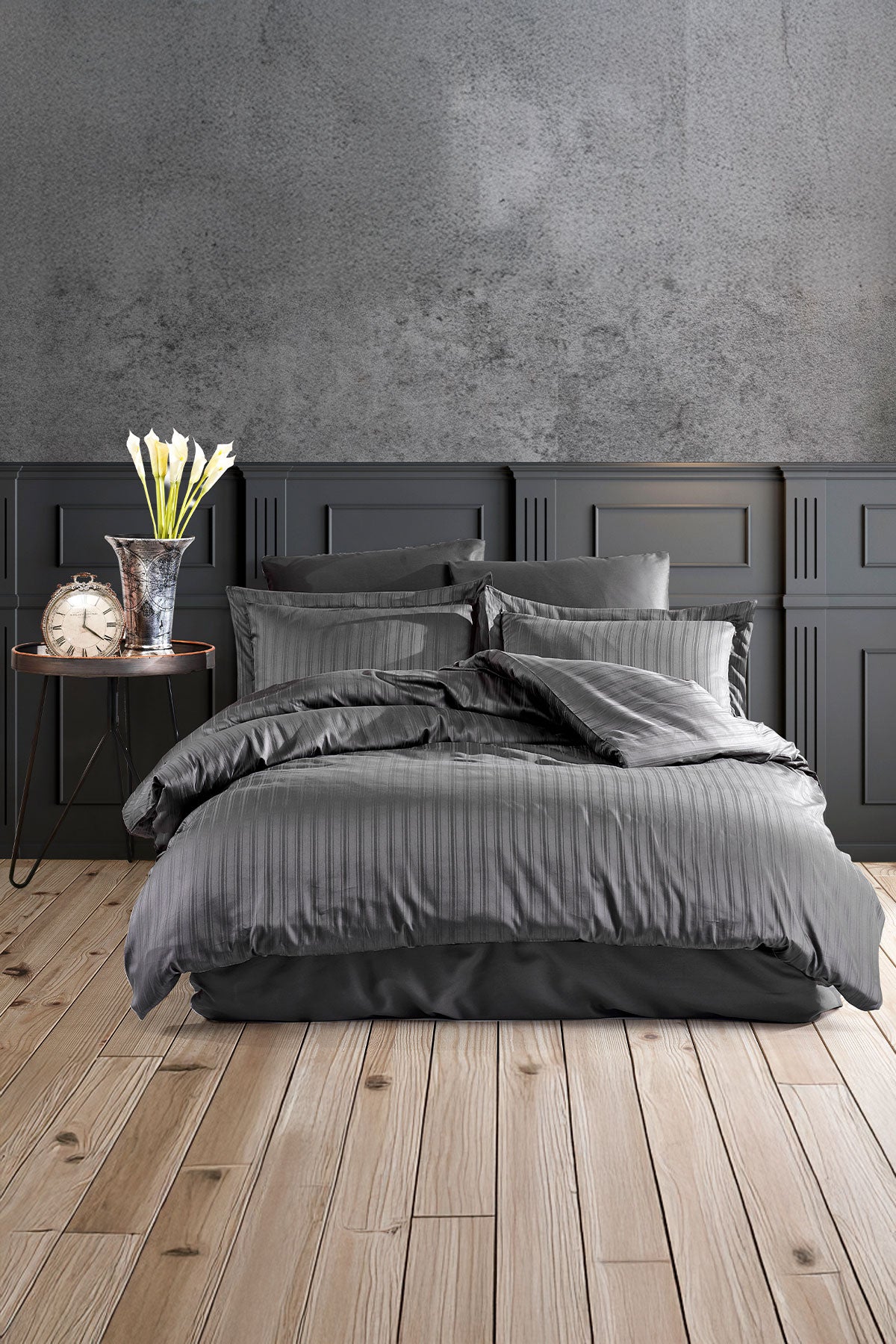 Fiesta Çift Kişilik Nevresim Takımı Saten Stripe 82 Tel