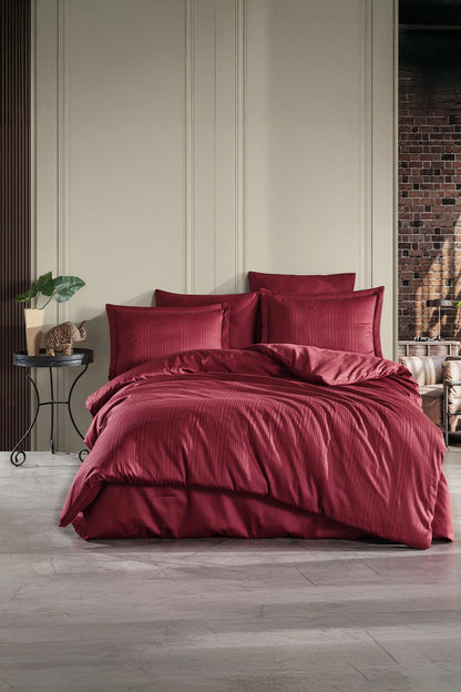 Fiesta Çift Kişilik Nevresim Takımı Saten Stripe 82 Tel