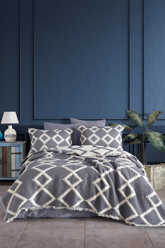 Fiesta Çift Kişilik Yatak Örtüsü Takımı Jeremiy Pamıuk