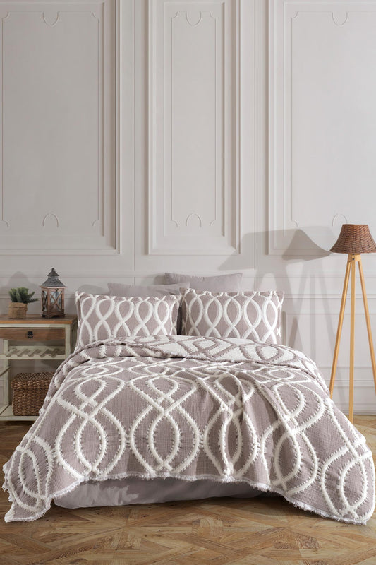 Fiesta Çift Kişilik Yatak Örtüsü Takımı Libera Pamıuk