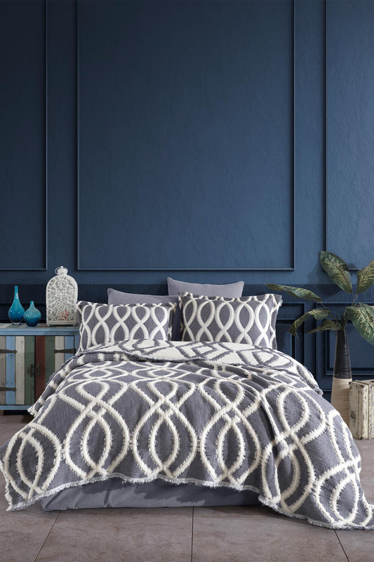 Fiesta Çift Kişilik Yatak Örtüsü Takımı Libera Pamıuk