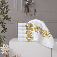 Fiesta El-Yüz Havlusu Cotton Altın Simli Nakışlı 50x90