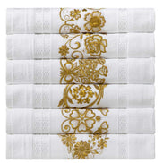 Fiesta El-Yüz Havlusu Cotton Altın Simli Nakışlı 50x90