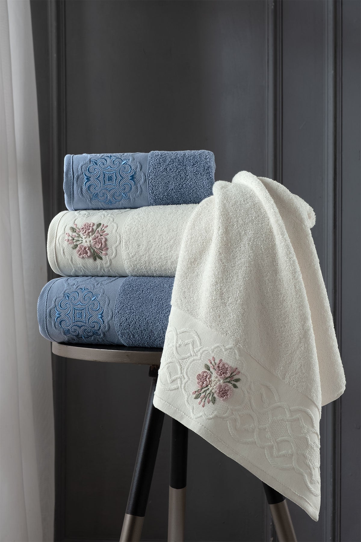 Fiesta Elite Bukle 4 Parça Hamam Takımı