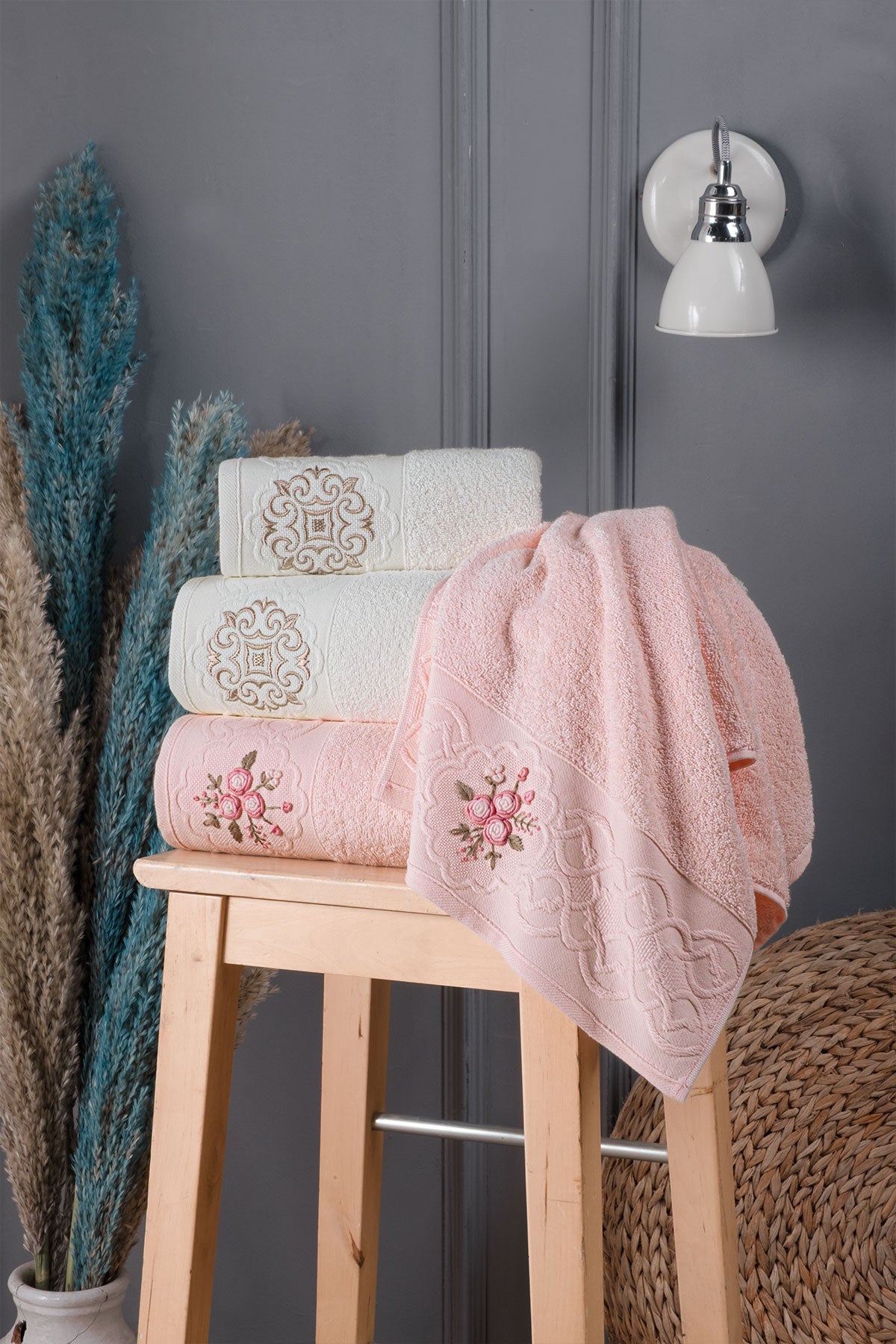 Fiesta Elite Bukle 4 Parça Hamam Takımı