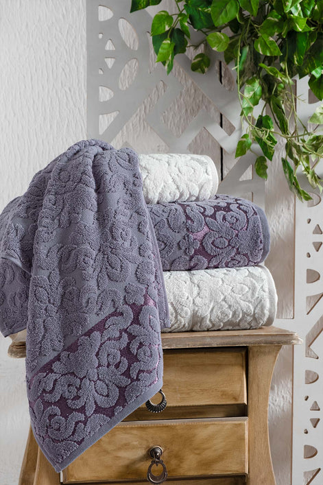 Fiesta Elite Jakarlı 4 Parça Hamam Takımı