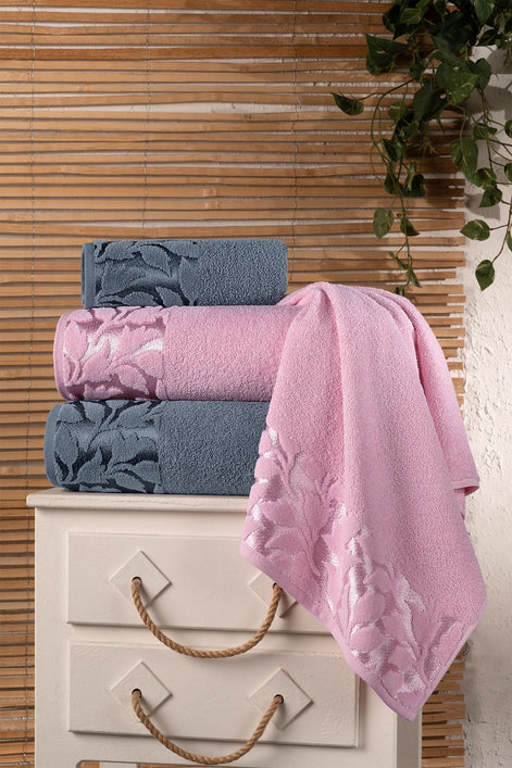 Fiesta Elite Jakarlı 4 Parça Hamam Takımı