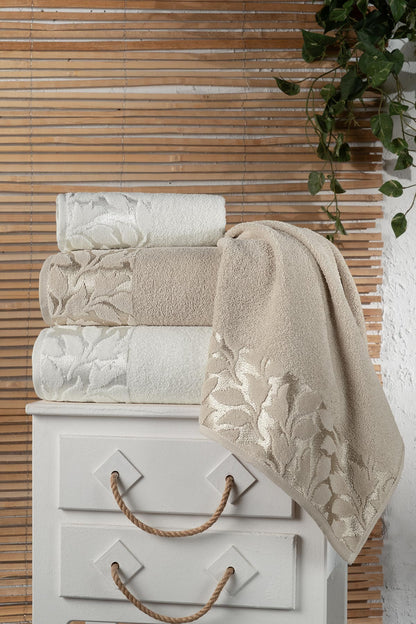 Fiesta Elite Jakarlı 4 Parça Hamam Takımı