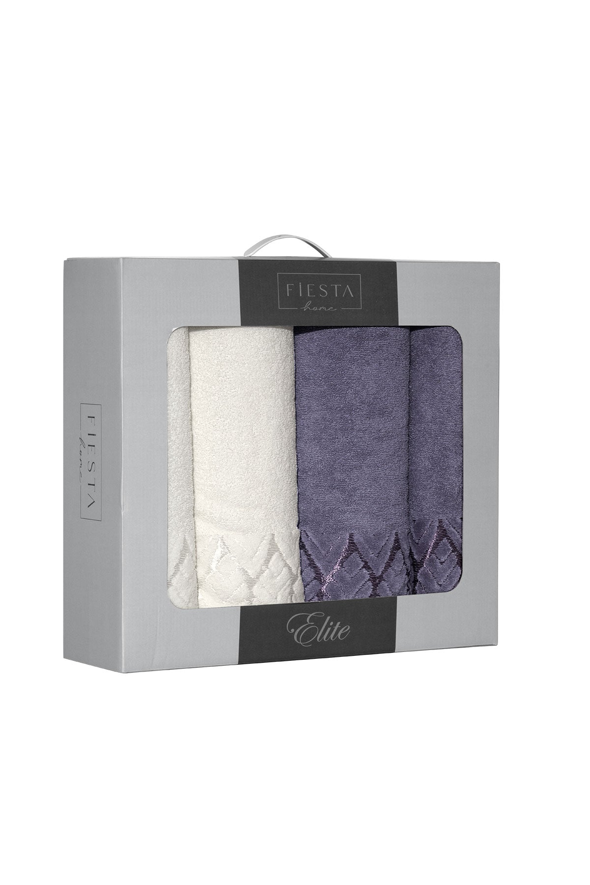 Fiesta Elite Jakarlı 4 Parça Hamam Takımı