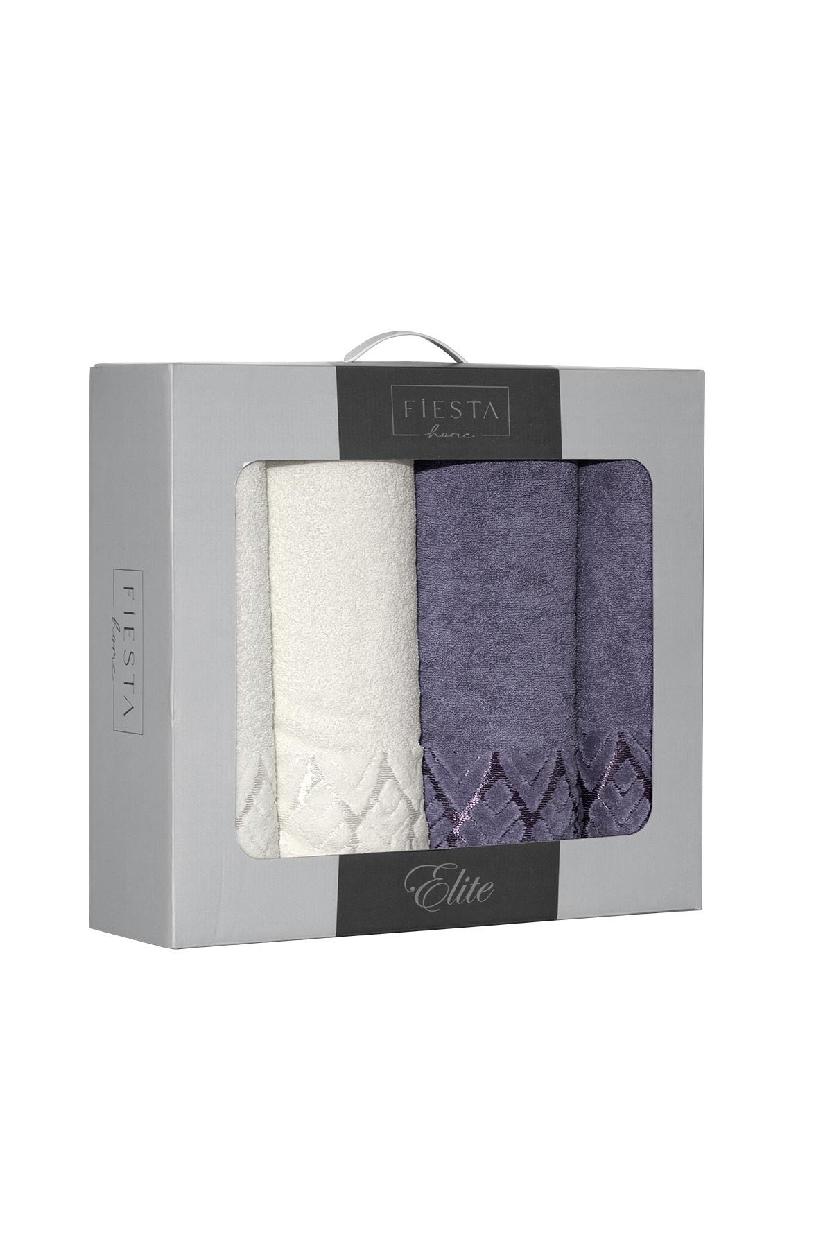 Fiesta Elite Jakarlı 4 Parça Hamam Takımı