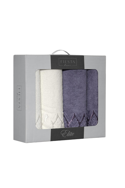 Fiesta Elite Jakarlı 4 Parça Hamam Takımı