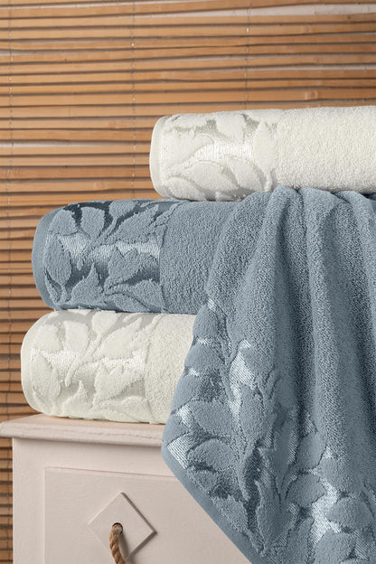 Fiesta Elite Jakarlı 4 Parça Hamam Takımı