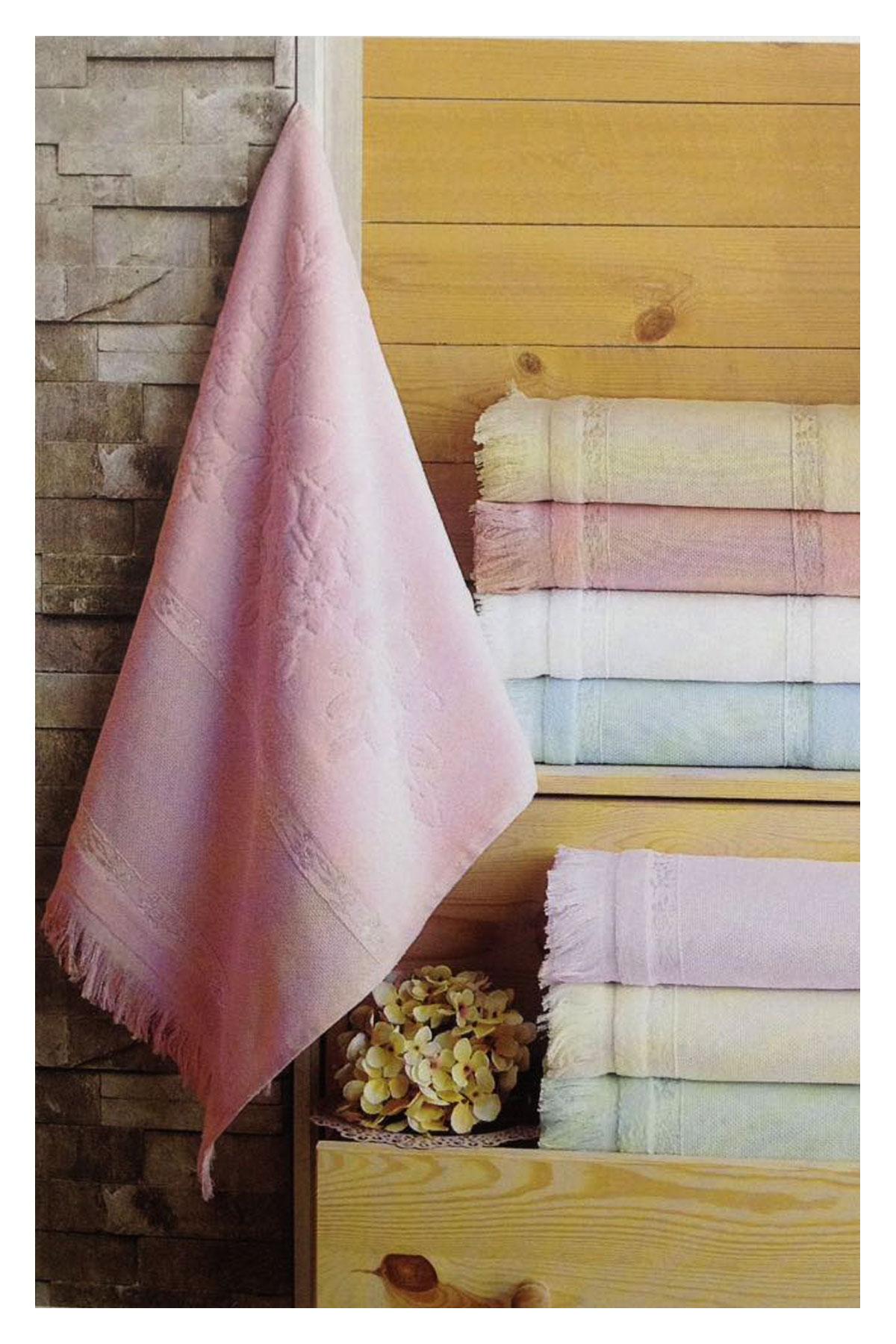 Fiesta İşlemelik Havlu Kadife Jakarlı Etamin Boşluklu Saçaklı 50x90