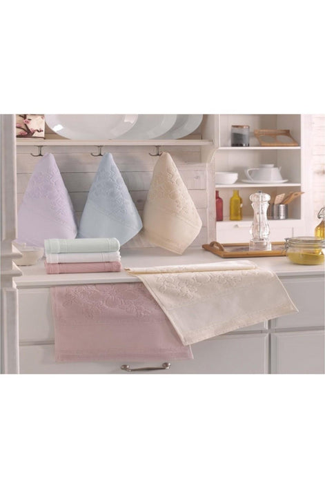 Fiesta İşlemelik Havlu Soft Kadife Jakarlı Etamin 30x50