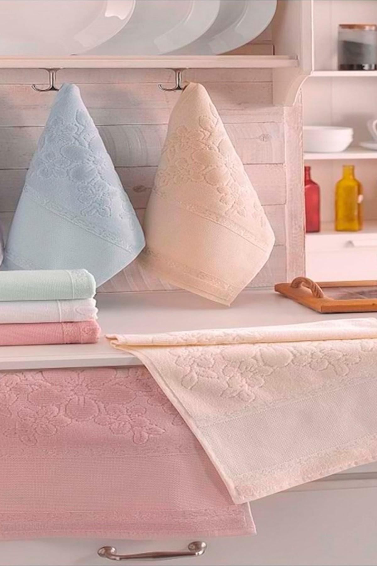 Fiesta İşlemelik Havlu Soft Kadife Jakarlı Etamin 30x50