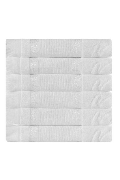 Fiesta İşlemelik Havlu Soft Kadife Jakarlı Etamin Saçaklı 50x90