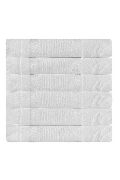 Fiesta İşlemelik Havlu Soft Kadife Jakarlı Etamin Saçaklı 50x90