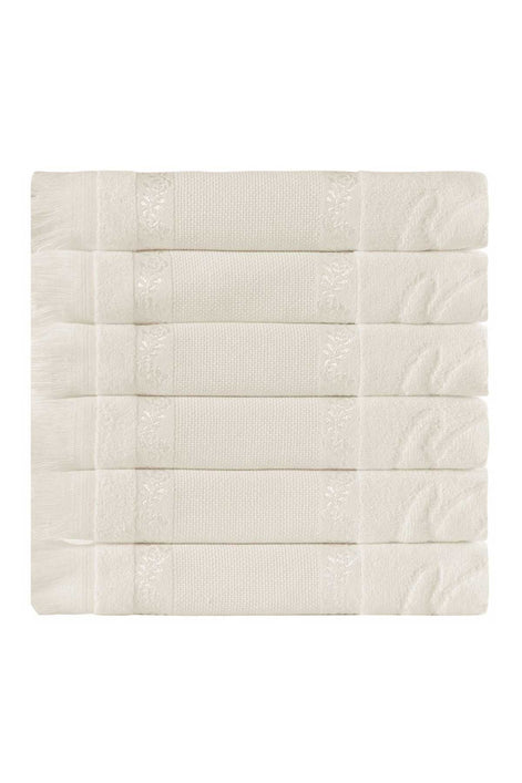 Fiesta İşlemelik Havlu Soft Kadife Jakarlı Etamin Saçaklı 50x90