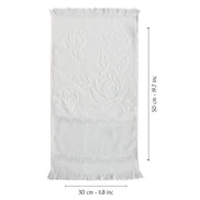 Fiesta İşlemelik Havlu Soft Kadife Jakarlı Saçaklı 30x50