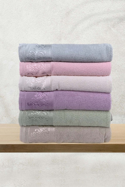 Fiesta Jakarlı Yıldız Banyo Havlusu 90x150