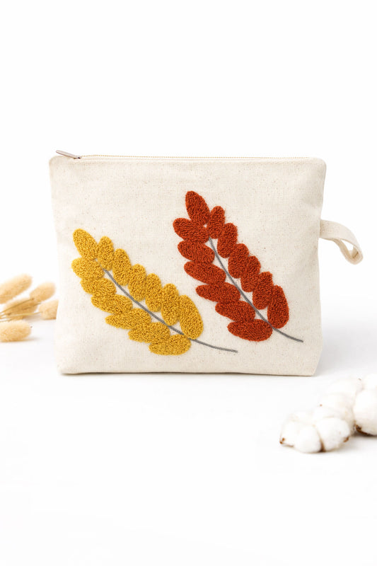 Fiesta Kadın Makyaj Çantası Nakışlı Bez 20x25 Cm