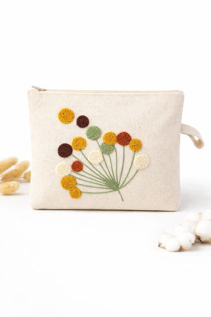 Fiesta Kadın Makyaj Çantası Nakışlı Bez 20x25 Cm