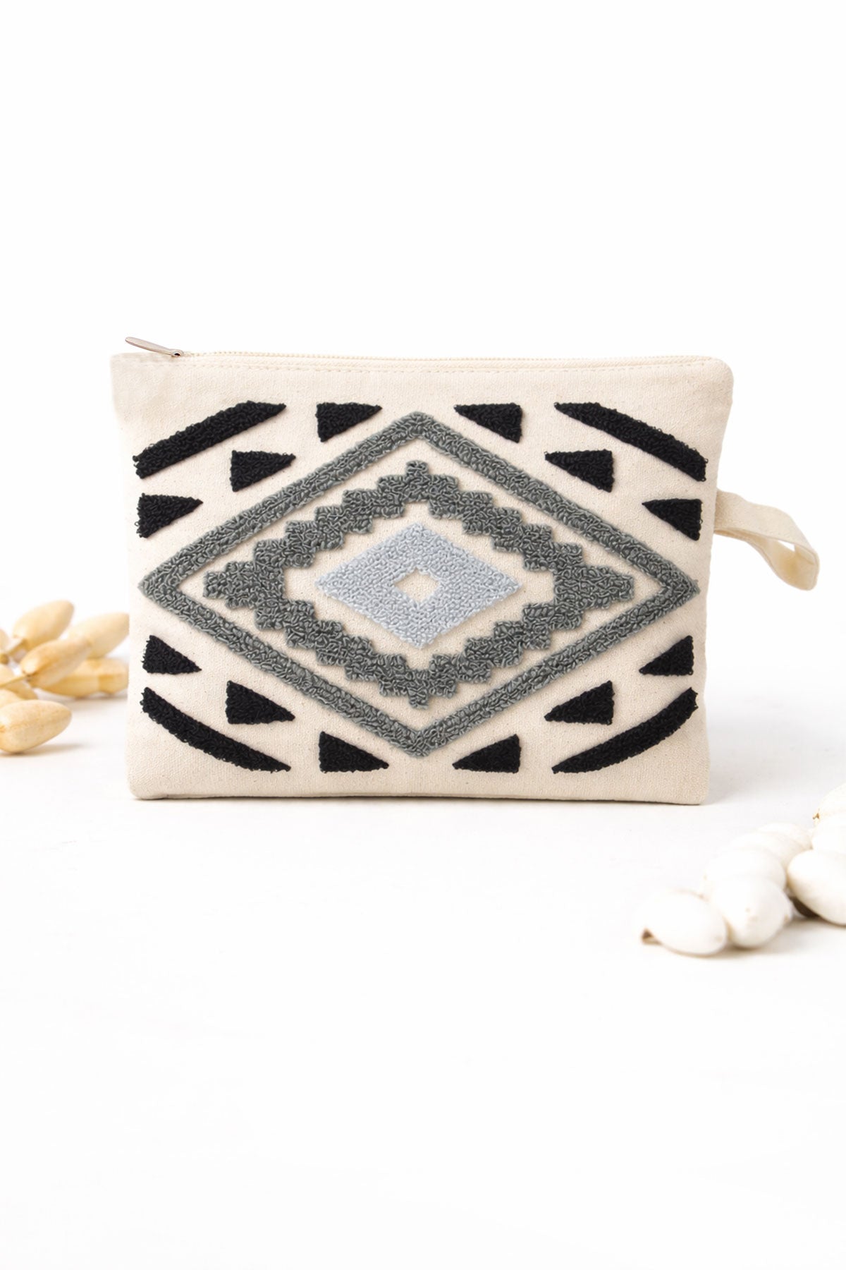 Fiesta Kadın Makyaj Çantası Nakışlı Bez 20x25 Cm