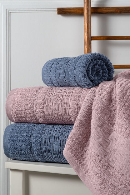 Fiesta Luxury Kare Bürümcük 4 Parça Hamam Takımı