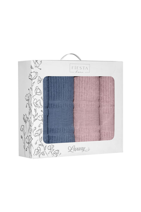 Fiesta Luxury Kare Bürümcük 4 Parça Hamam Takımı