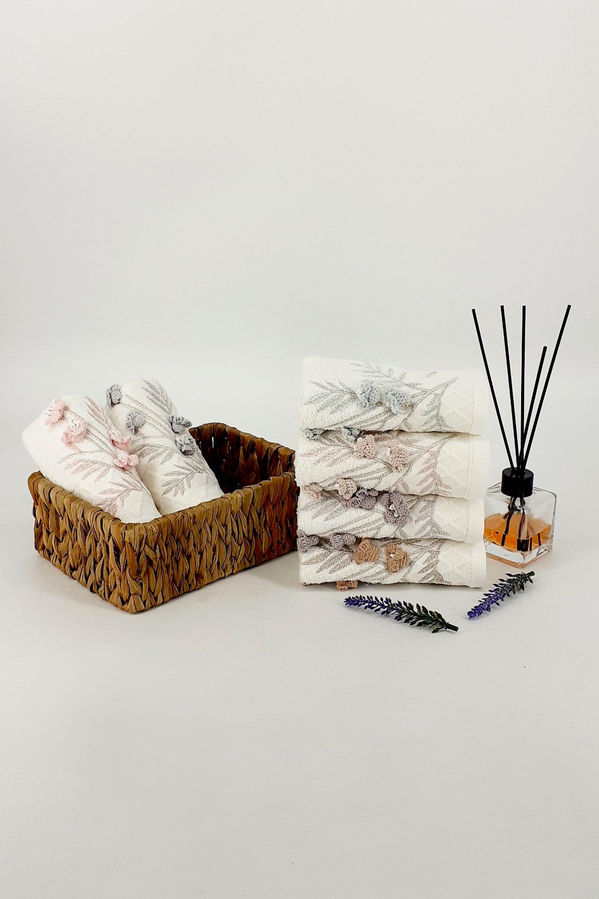 Fiesta Mutfak Havlusu Sakura Nakışlı Bambu 30x50