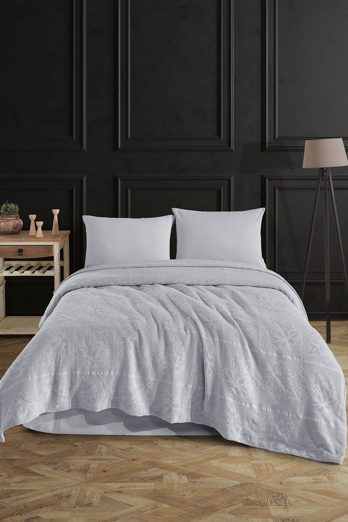 Fiesta Pike Set Çift Kişilik Natural Jakarlı Alya Pamuklu 220x240 Cm