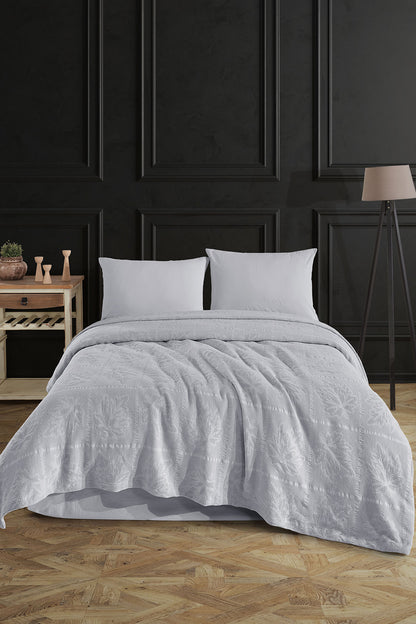 Fiesta Pike Set Çift Kişilik Natural Jakarlı Alya Pamuklu 220x240 Cm