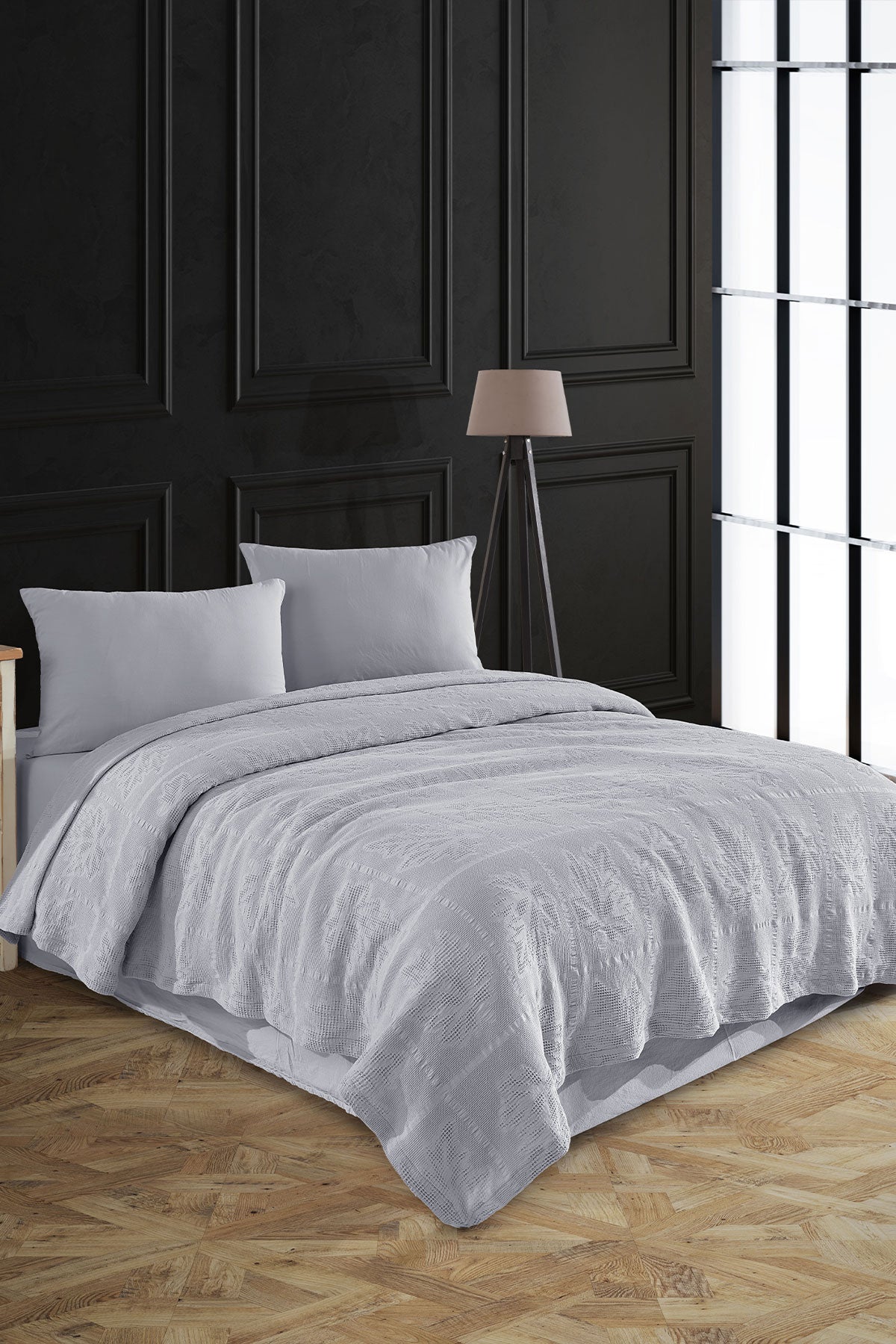 Fiesta Pike Set Çift Kişilik Natural Jakarlı Alya Pamuklu 220x240 Cm