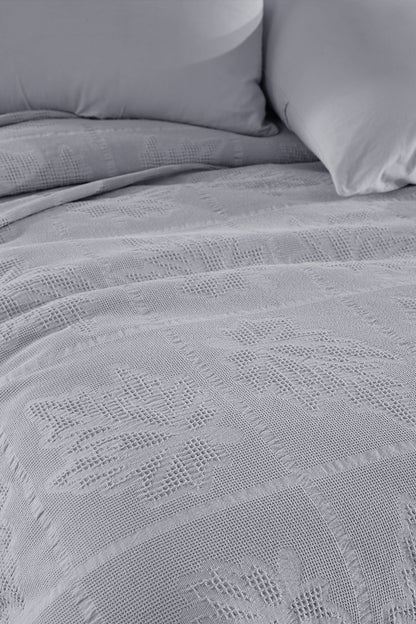 Fiesta Pike Set Çift Kişilik Natural Jakarlı Alya Pamuklu 220x240 Cm