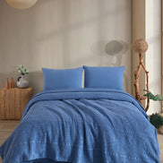 Fiesta Pike Set Çift Kişilik Natural Jakarlı Alya Pamuklu 220x240 Cm