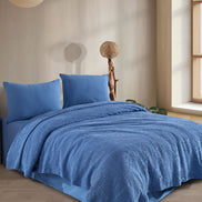 Fiesta Pike Set Çift Kişilik Natural Jakarlı Alya Pamuklu 220x240 Cm