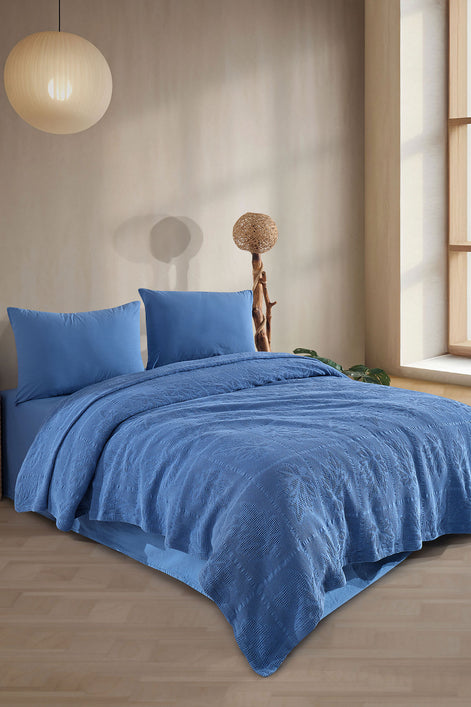 Fiesta Pike Set Çift Kişilik Natural Jakarlı Alya Pamuklu 220x240 Cm