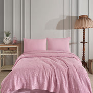 Fiesta Pike Set Çift Kişilik Natural Jakarlı Alya Pamuklu 220x240 Cm