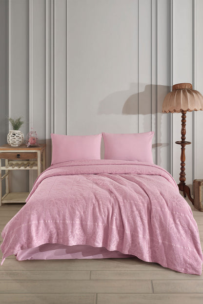 Fiesta Pike Set Çift Kişilik Natural Jakarlı Alya Pamuklu 220x240 Cm