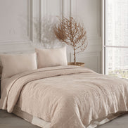 Fiesta Pike Set Çift Kişilik Natural Jakarlı Alya Pamuklu 220x240 Cm