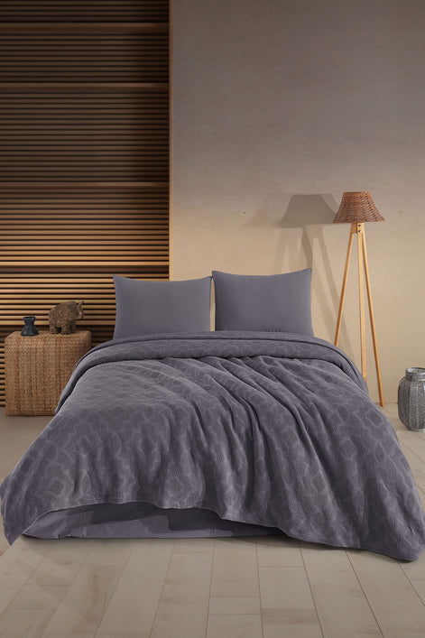 Fiesta Pike Set Çift Kişilik Natural Jakarlı Sahra Pamuklu 220x240 Cm