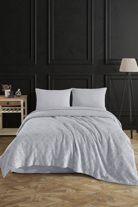 Fiesta Pike Set Çift Kişilik Natural Jakarlı Sahra Pamuklu 220x240 Cm