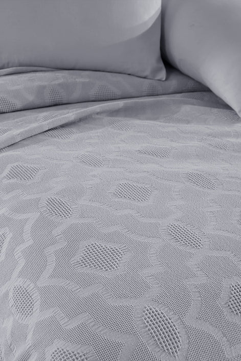 Fiesta Pike Set Çift Kişilik Natural Jakarlı Sahra Pamuklu 220x240 Cm