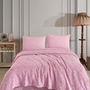 Fiesta Pike Set Çift Kişilik Natural Jakarlı Sahra Pamuklu 220x240 Cm