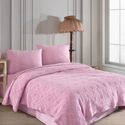 Fiesta Pike Set Çift Kişilik Natural Jakarlı Sahra Pamuklu 220x240 Cm